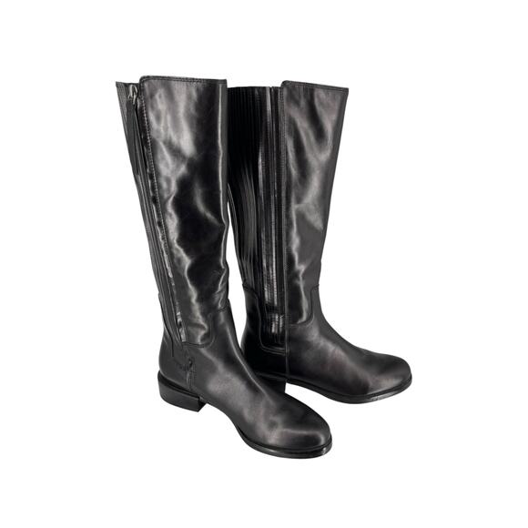 Clarks Marquette Silk Black Leather Boots Size 9M Equestrian Riding Classic - Picture 8 of 14